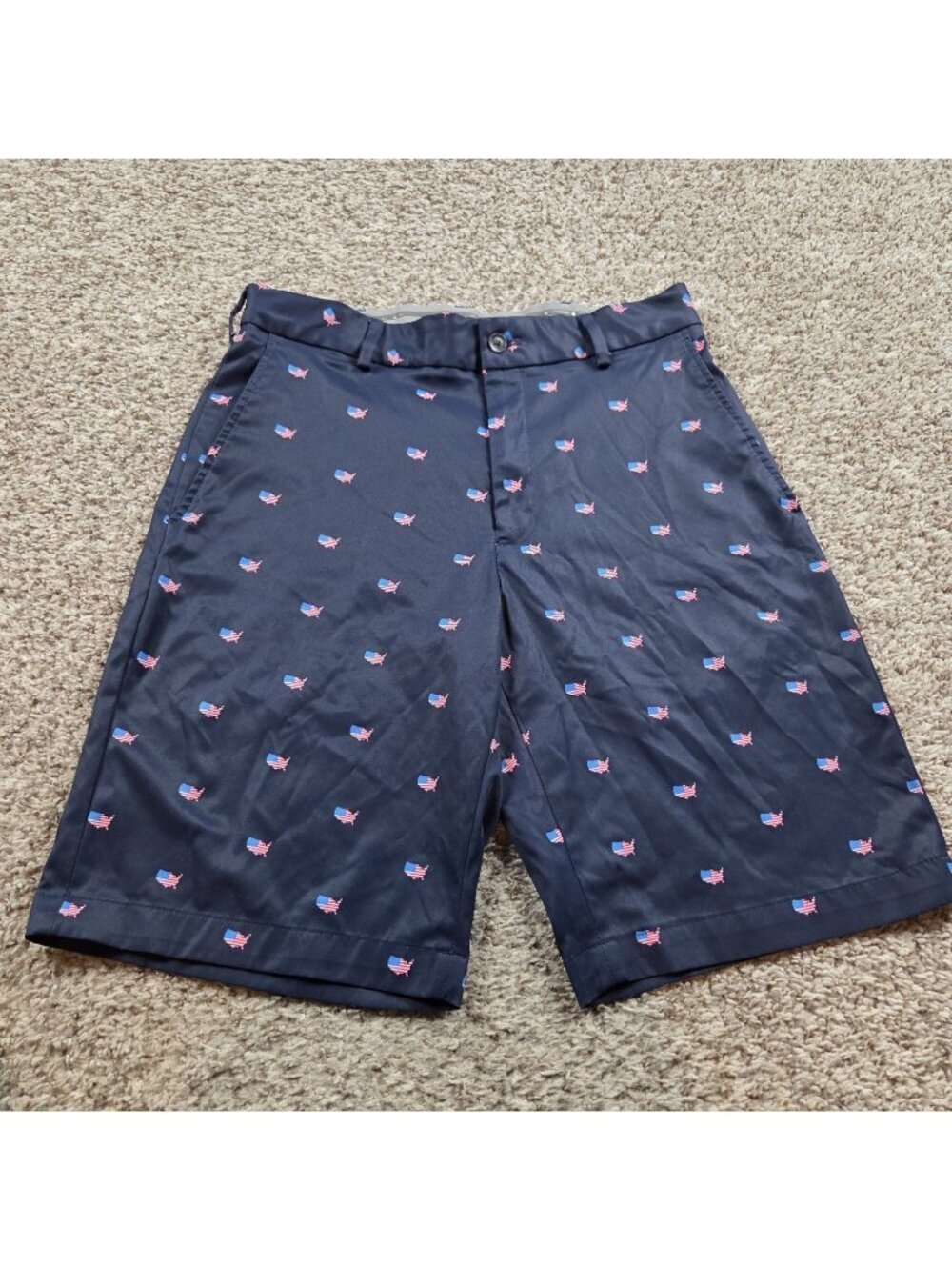 Walter Hagen Golf Shorts Mens 30 Blue American Flag Patriotic 11 Majors